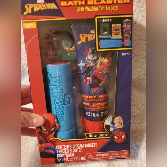NEW SPIDERMAN BATH BLASTER with FLOATING TUB TARGETS - Picture 4 of 6